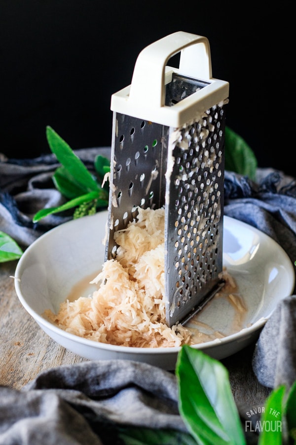 grating potatoes for boxty bread
