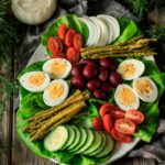 Irish pub salad on a plate