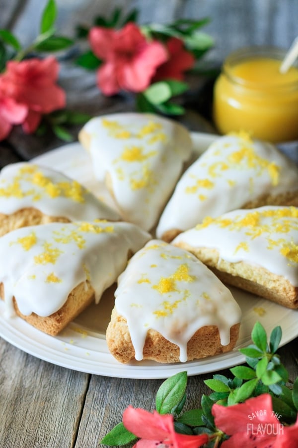 Easy Glazed Lemon Scones Savor The Flavour 0291