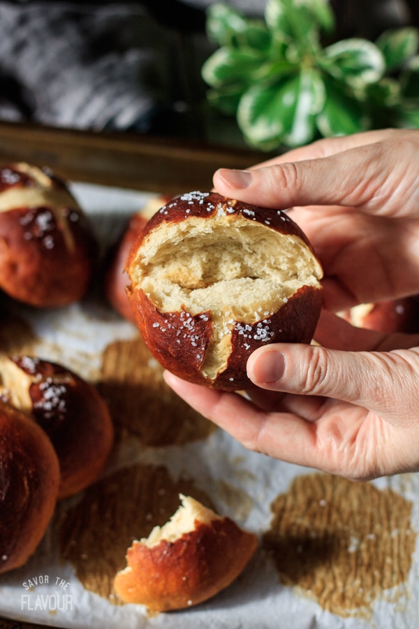 Easy Pretzel Buns Recipe Savor The Flavour