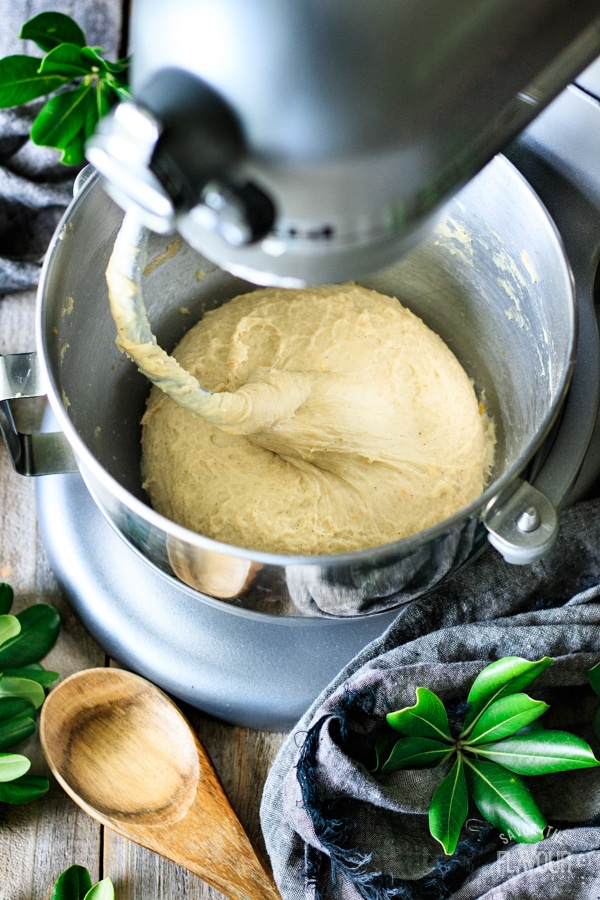kneaded dough for Swedish cardamom buns