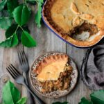 meat pie made with hot water crust pastry