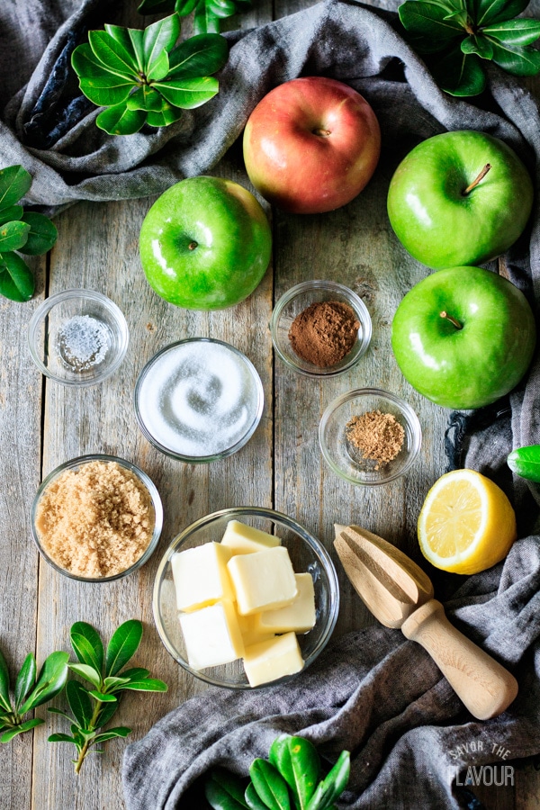 ingredients for fried apples