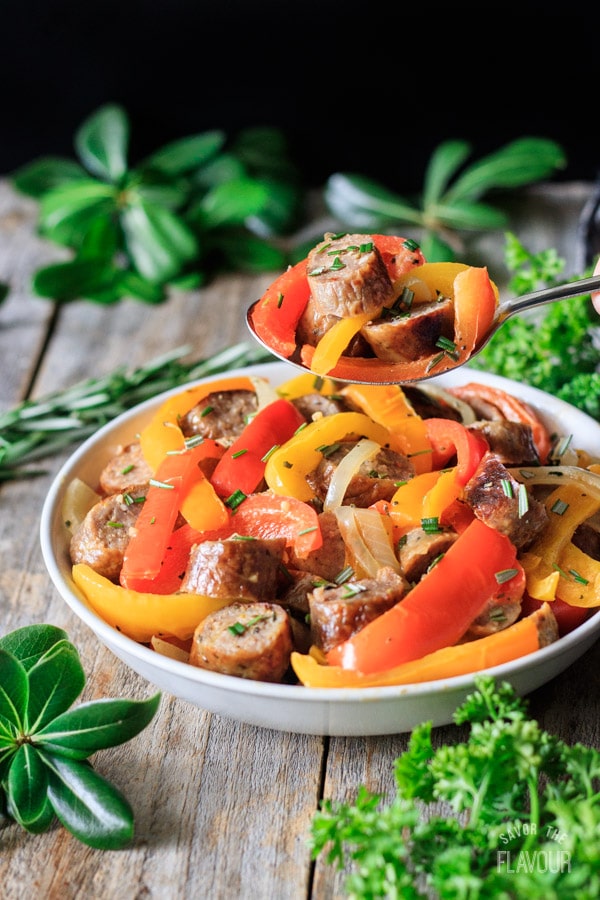 Low Carb Italian Sausage, Peppers, and Onions Savor the Flavour