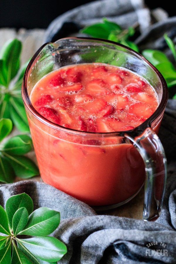 jug of strawberry citrus juice