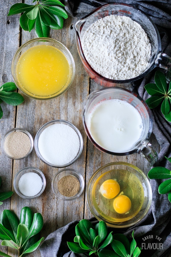 dough ingredients for Swedish tea ring