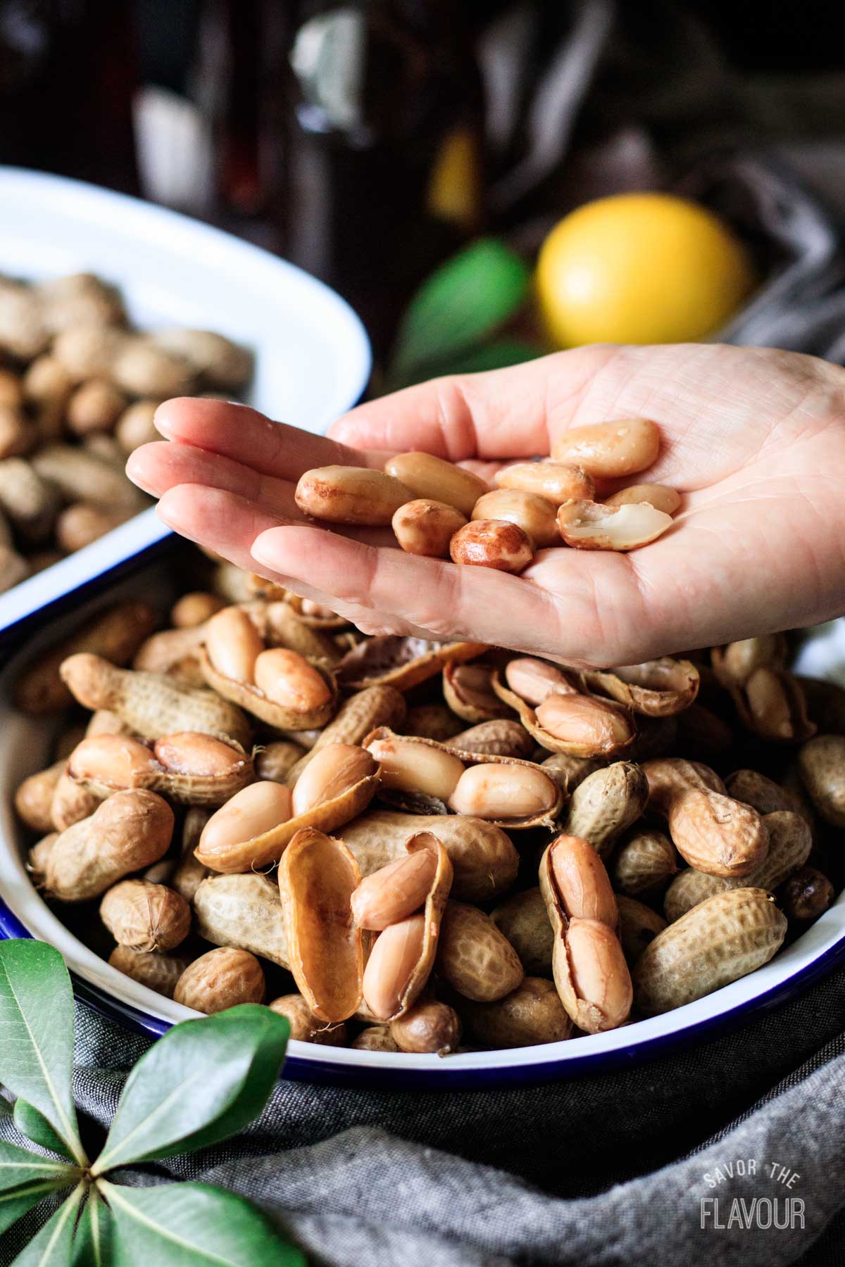 how to prevent boiled peanuts from sticking in the shell 5 person holding a handful of shelled boiled peanuts
