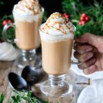 person holding a salted caramel mocha
