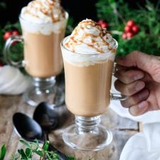 person holding a salted caramel mocha