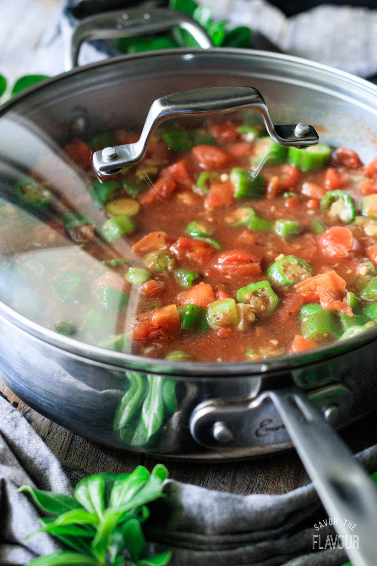 Southern Stewed Okra and Tomatoes | Savor the Flavour