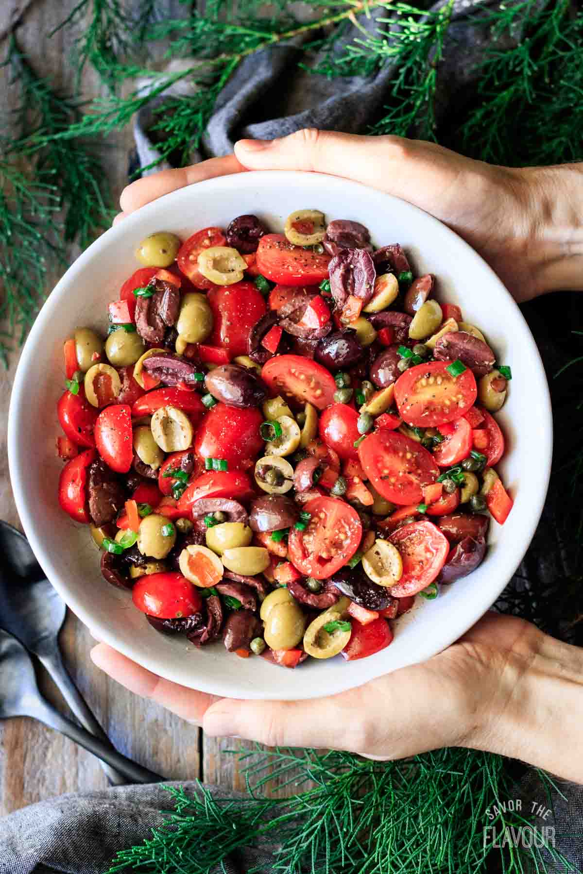 Marinated Tomato Olive Salad Recipe Savor the Flavour