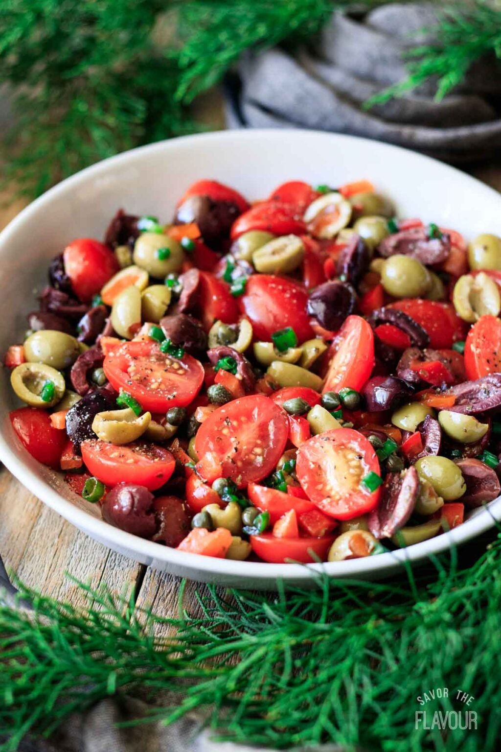 Marinated Tomato Olive Salad Recipe Savor the Flavour