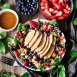 bowl of Chick-fil-A market salad with forks