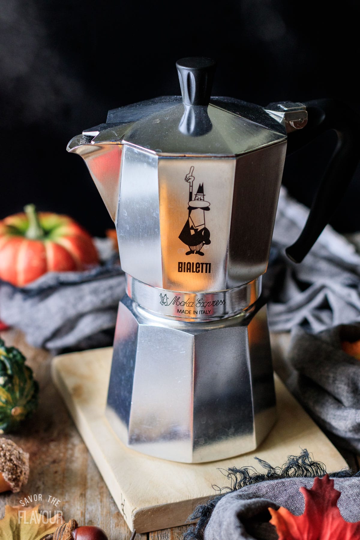 moka pot filled with brewed espresso