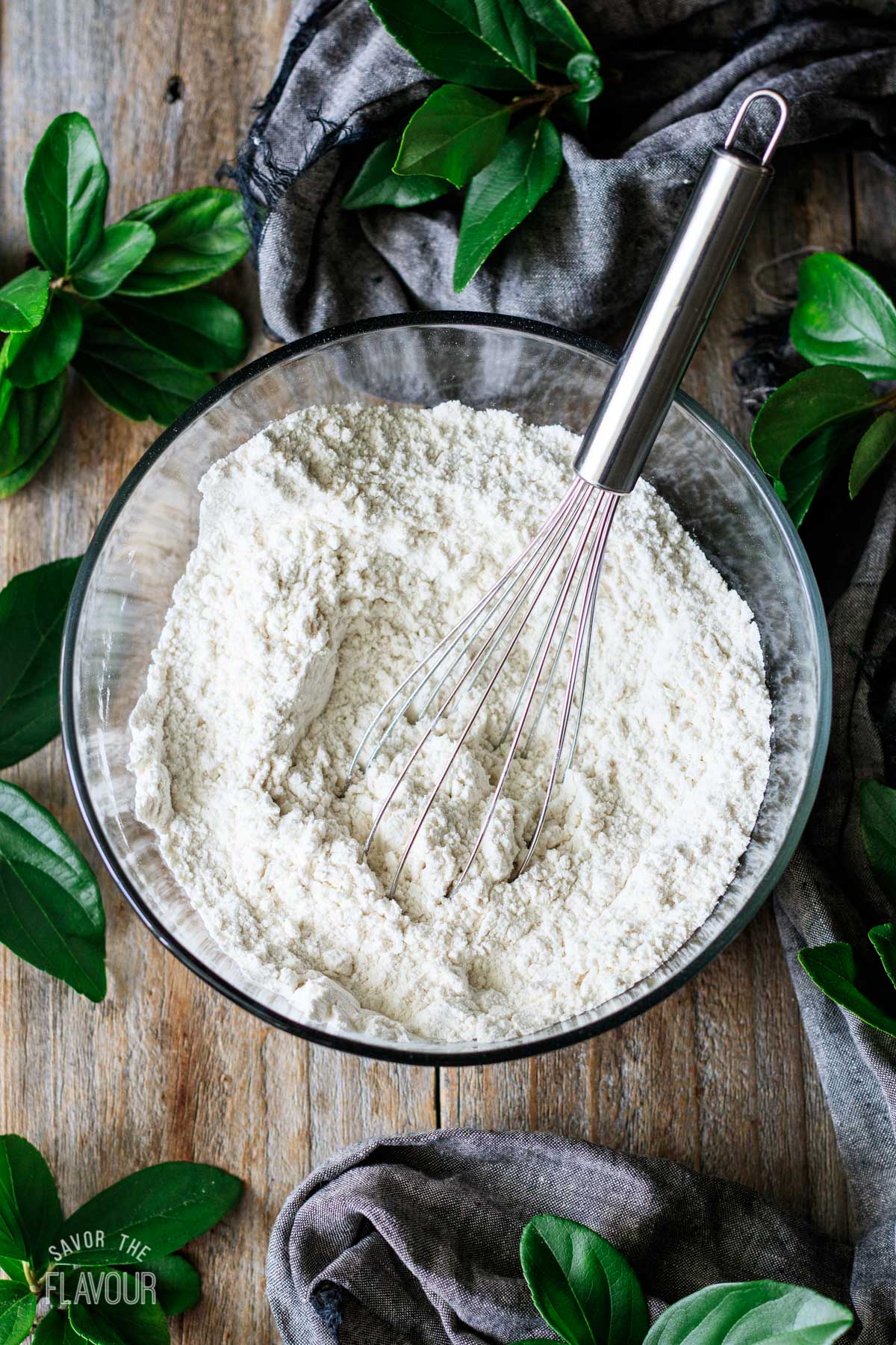 whisked mixture of flour, salt, baking soda, and cornstarch