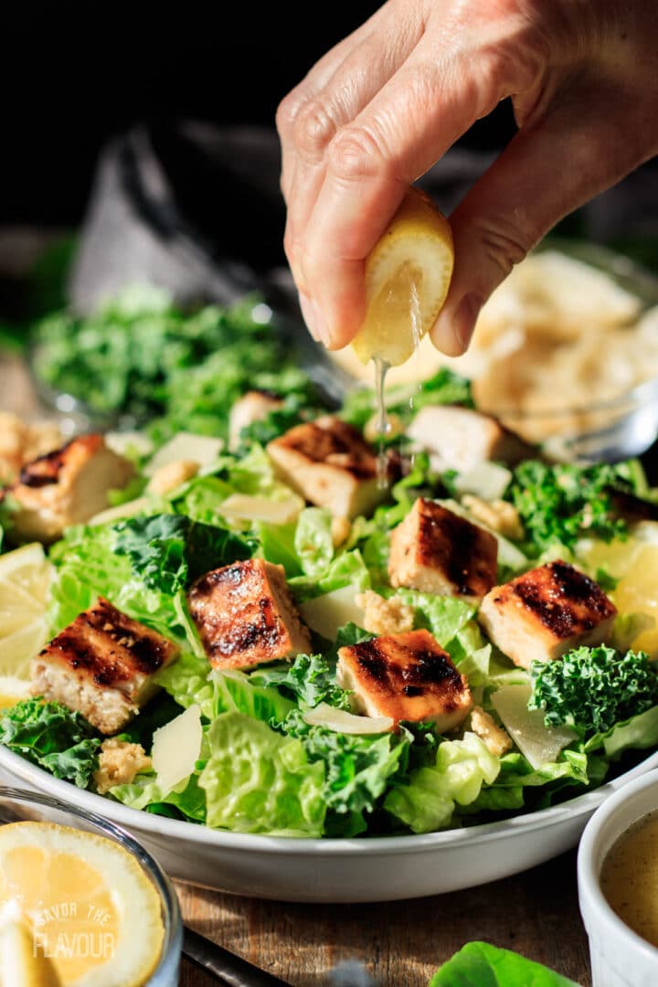ChickfilA Lemon Kale Caesar Salad Copycat Savor the Flavour