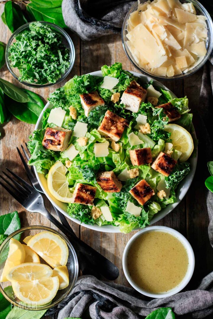 ChickfilA Lemon Kale Caesar Salad Copycat Savor the Flavour