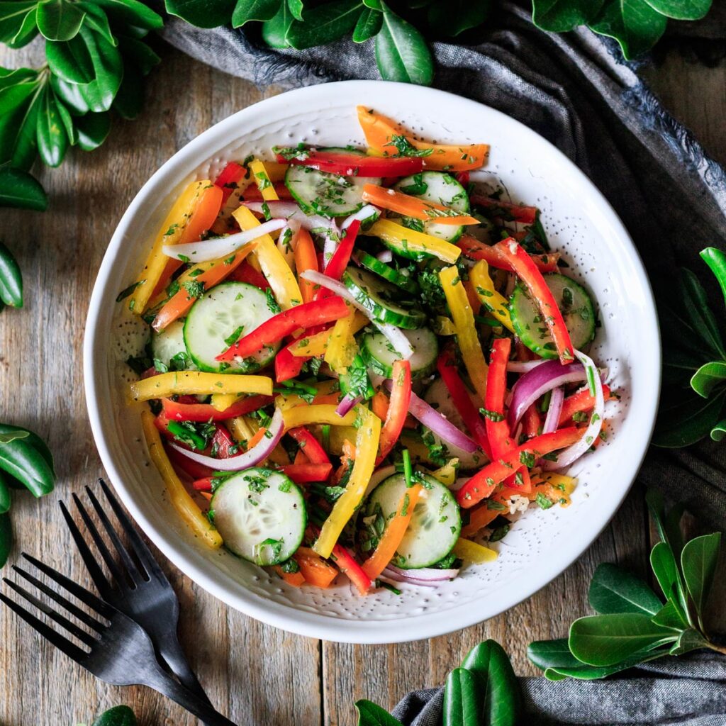 Bell Pepper Salad Recipe Savor the Flavour