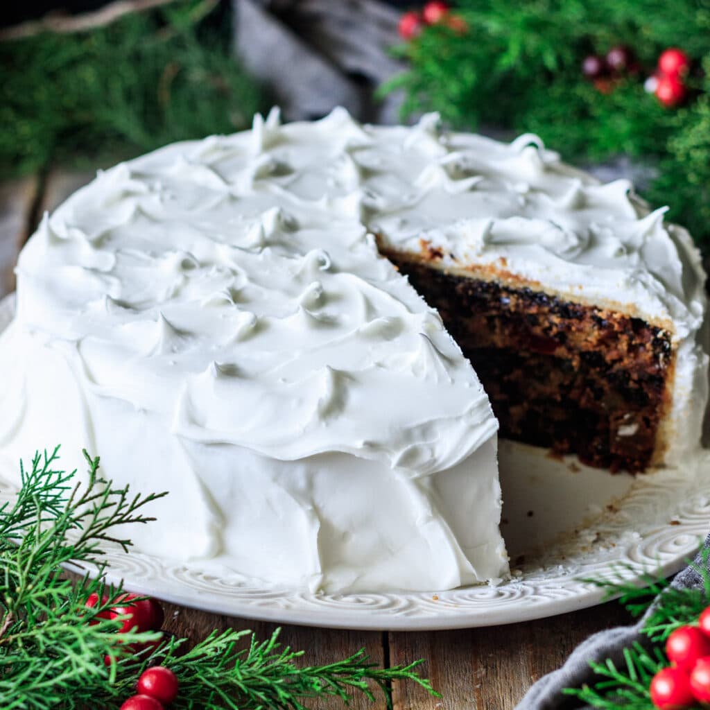 How to Decorate a British Christmas Cake - Savor the Flavour