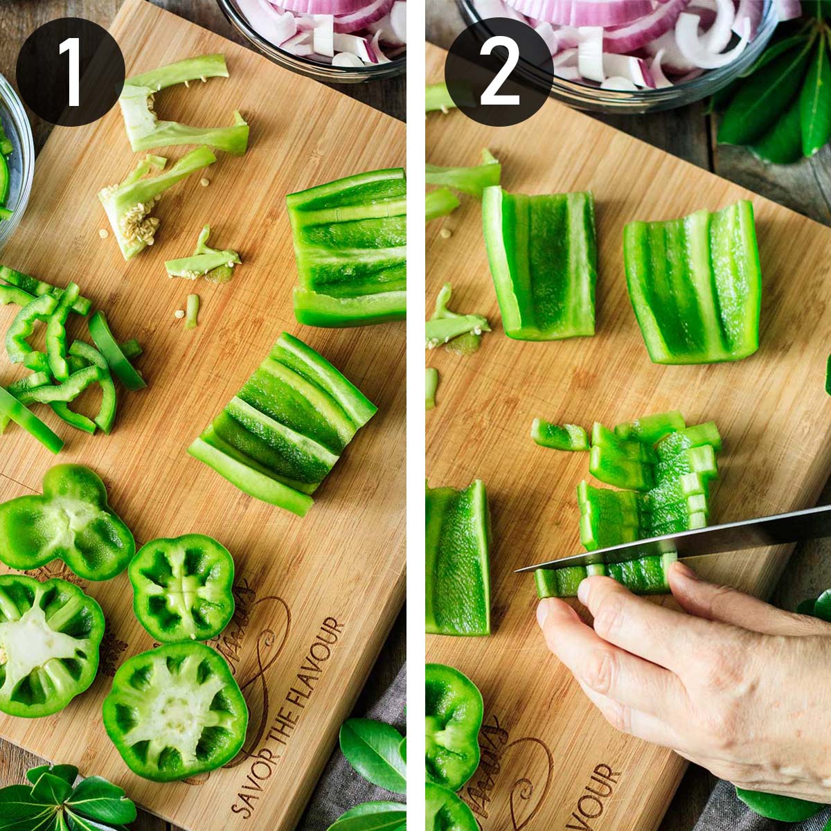 How To Cut Veggies For Fajitas 