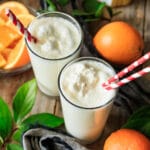 two glasses of Chick-fil-A frosted sunrise