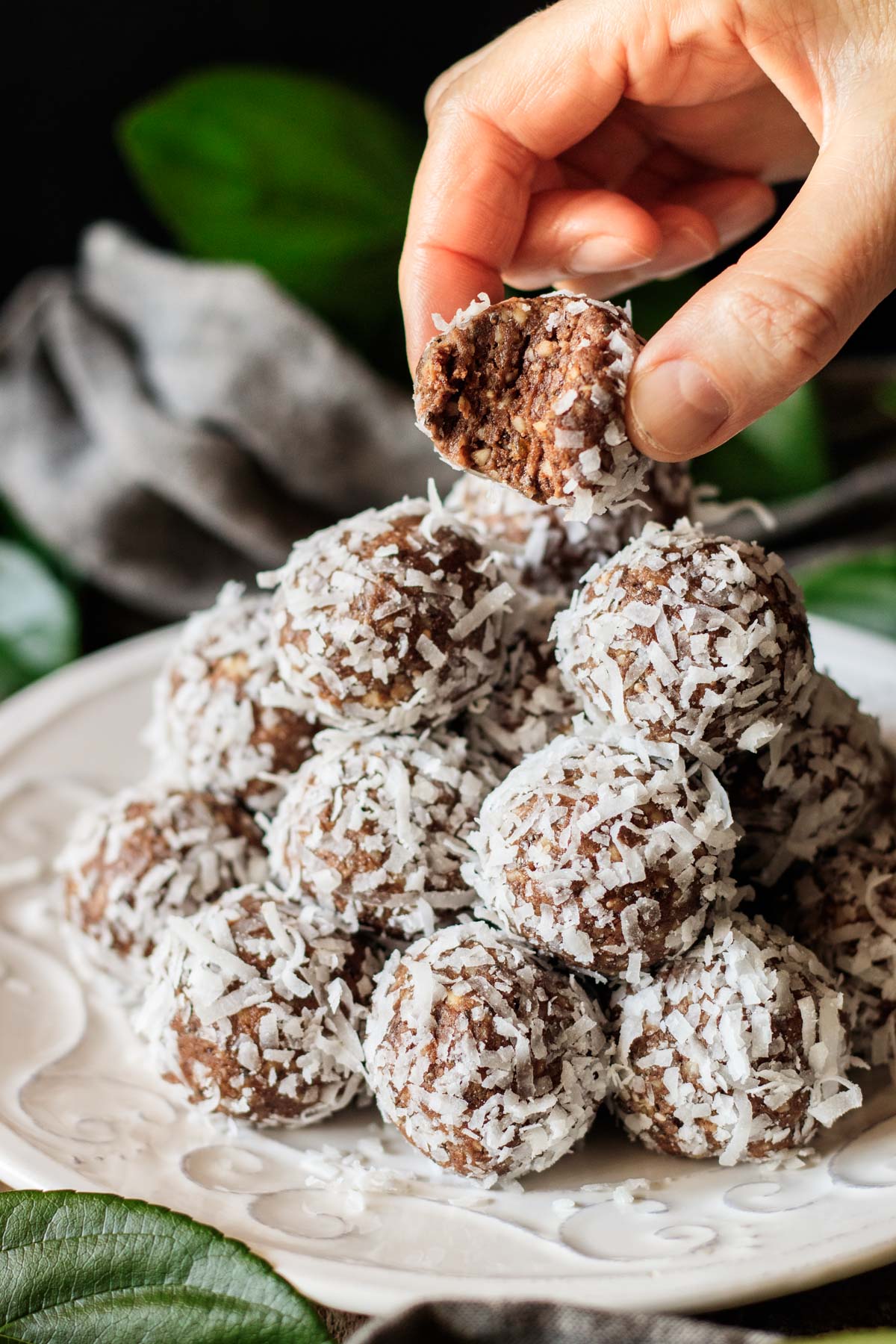 Date Almond Coconut Protein Balls