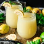 two glasses of agua de guayaba