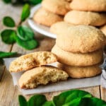 stack of honey cookies on wax paper