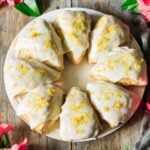 lemon scones on a white plate