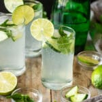 lime and mint drinks with limes