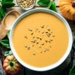 bowl of Panera autumn squash soup