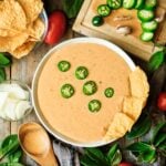 bowl of queso blanco with tortilla chips