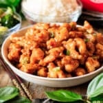 bowl of Panda Express orange chicken