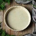 tart pan lined with pastry.