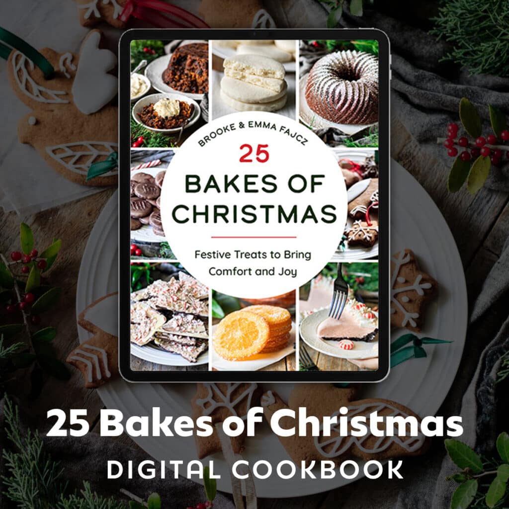 25 Bakes of Christmas e-book on an iPad.
