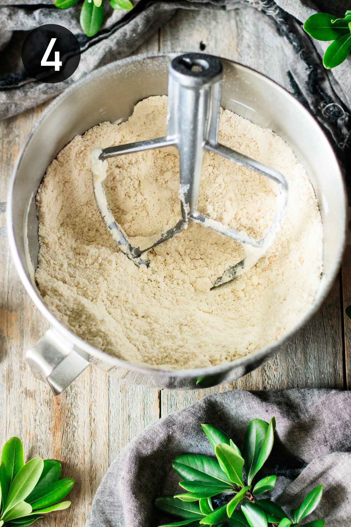 flour with butter and lard mixed in.
